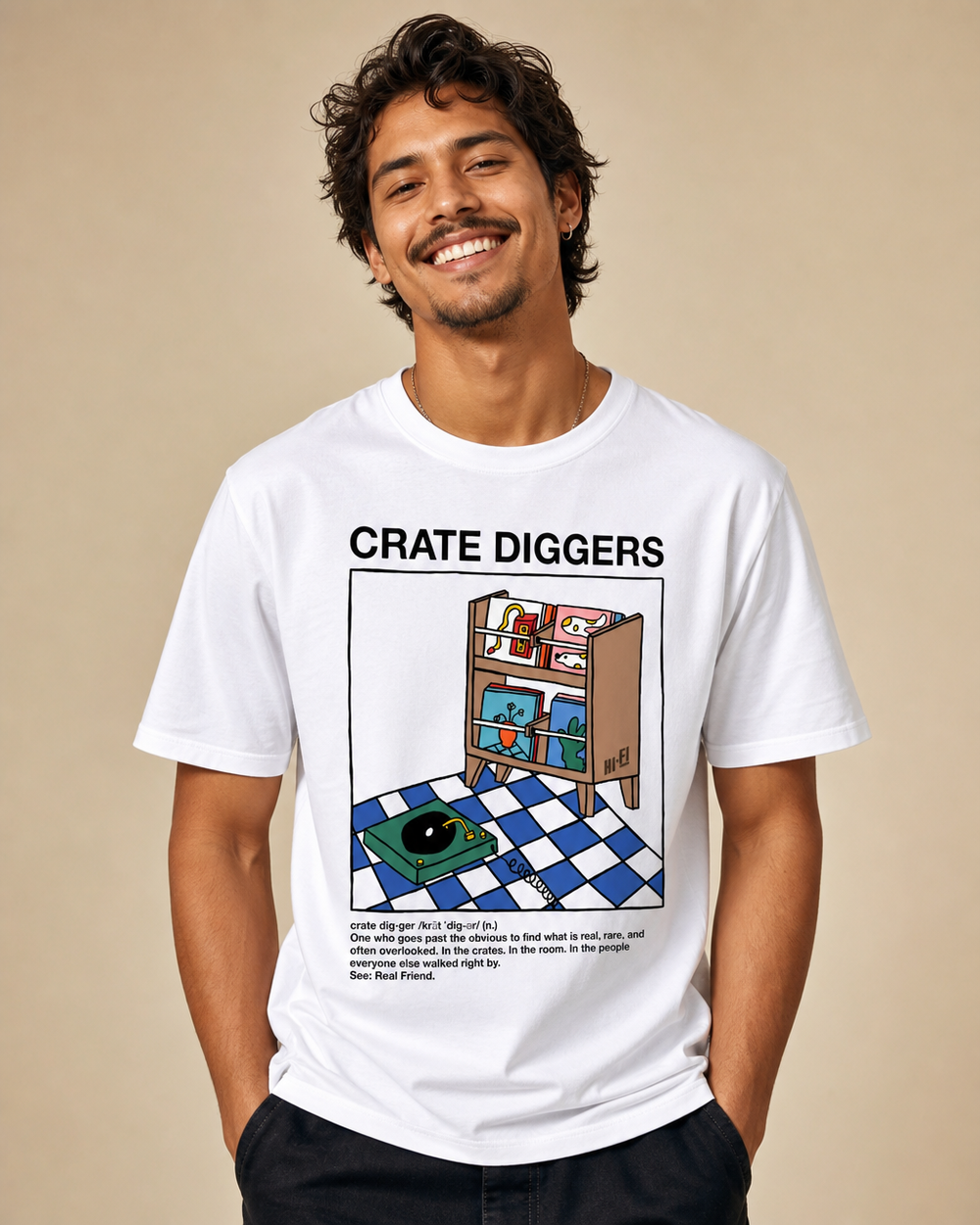 Crate Diggers Tee — White