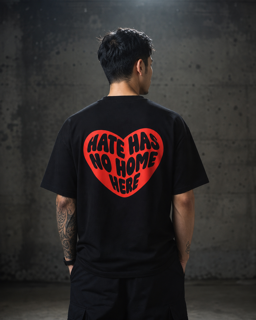 Hate Has No Home Here Tee — Black