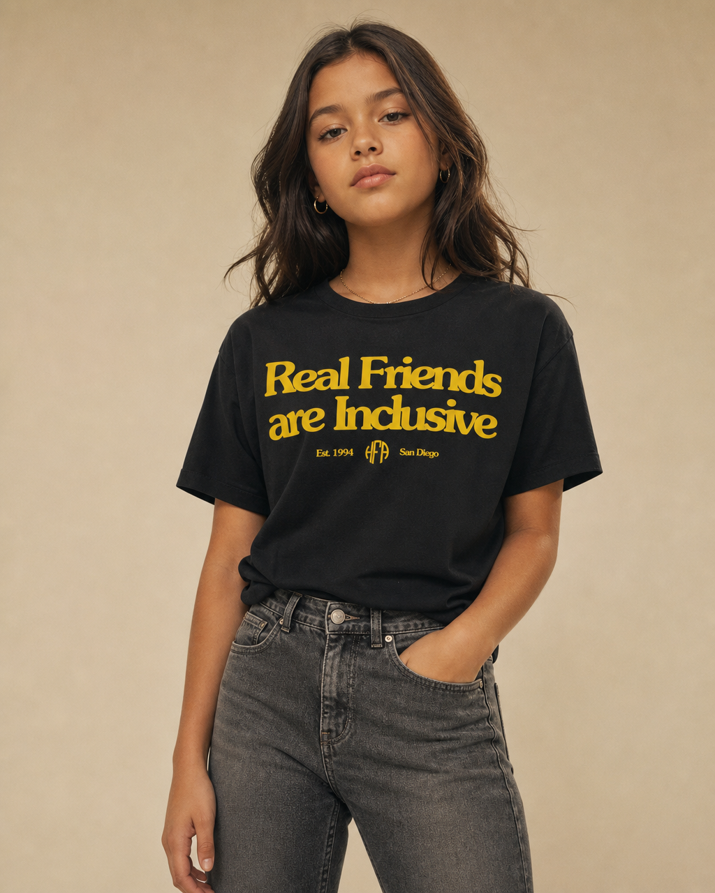 Real Friends Are Inclusive Youth Tee