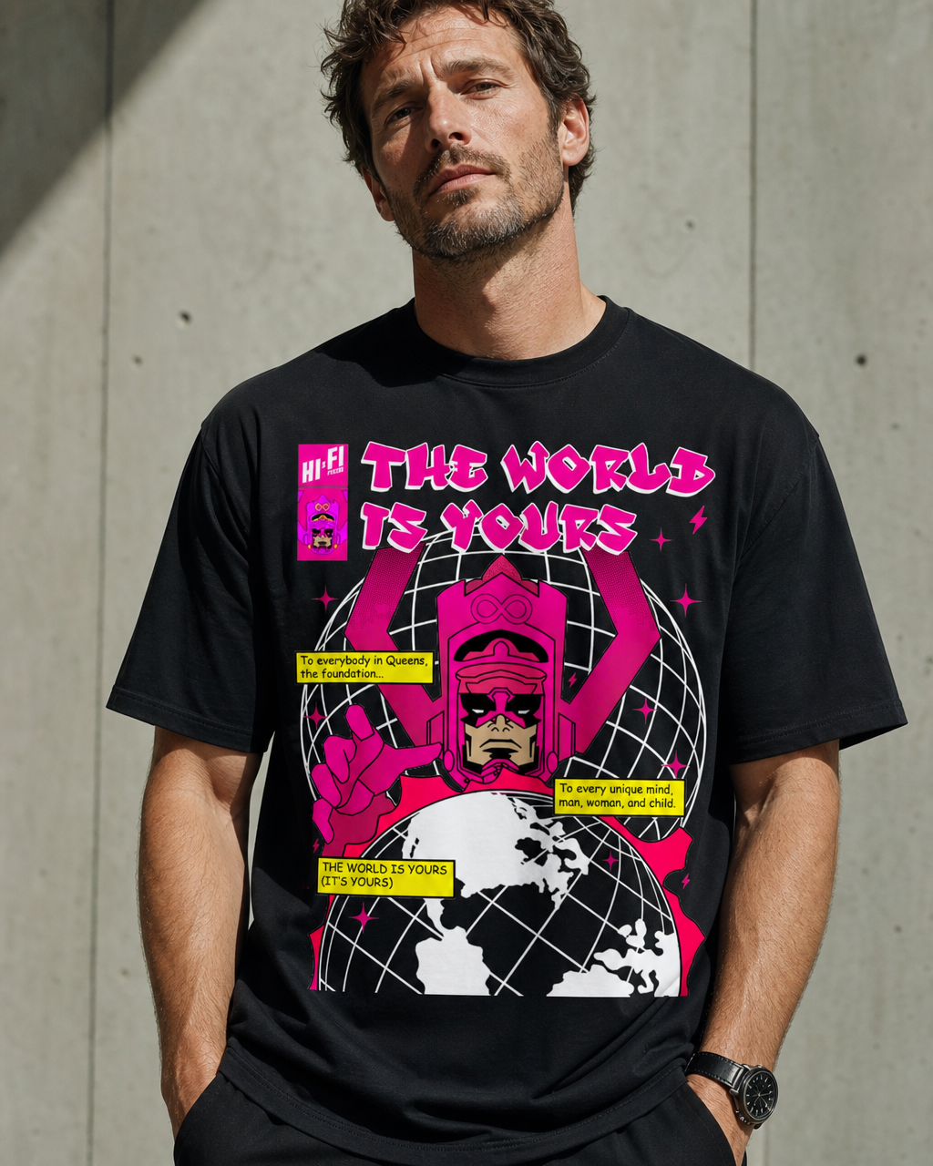 The World Is Yours design on a unisex tee.