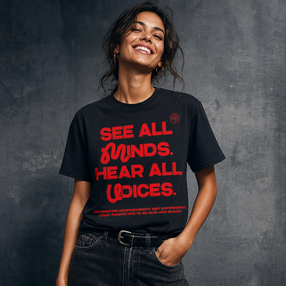 See All Minds. Hear All Voices. Tee — Black
