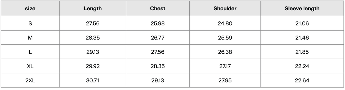 Size Guide