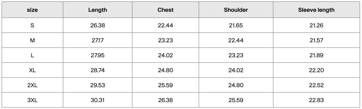 Size Guide