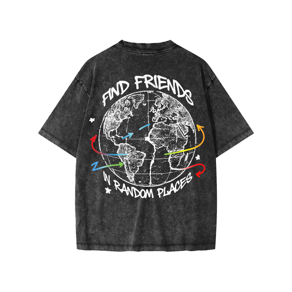 Find Friends in Random Places Youth Oversized Tee