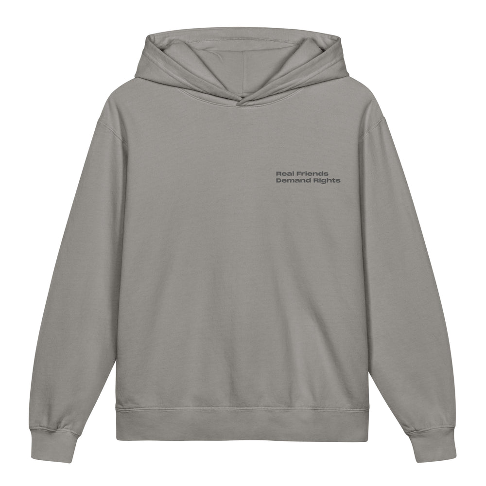 Disability Rights design on a sensory-friendly youth hoodie.