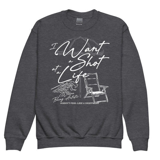 Youth Shot at Life crewneck sweatshirt in a classic regular fit.