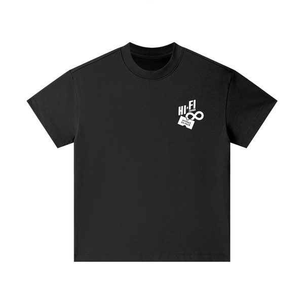 Hi-Fi Friends Listening Club design on a youth tee.