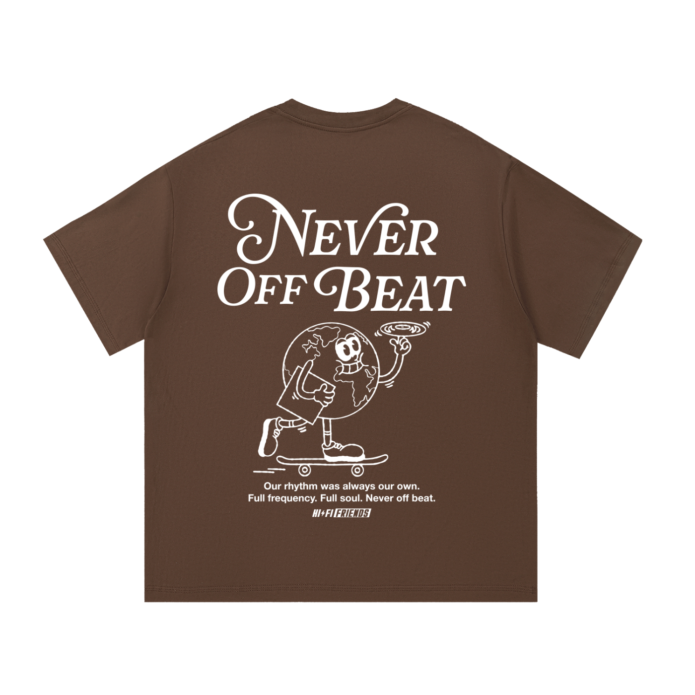 Never Off Beat Adult Unisex Heavyweight Streetwear Graphic Tee