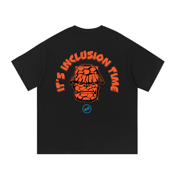 It's Inclusion Time design on a unisex tee.