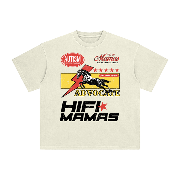 Hi-Fi Mamas: Racing Tee — Apricot