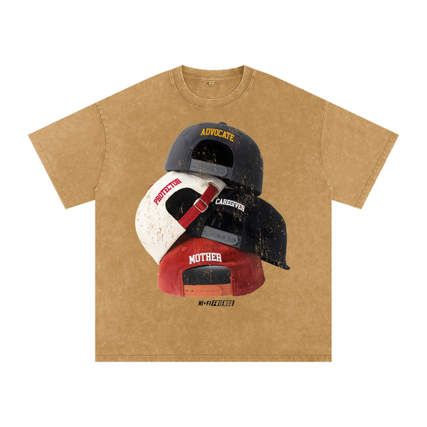 Hi-Fi Mamas: Hats Oversized Tee — Light Brown