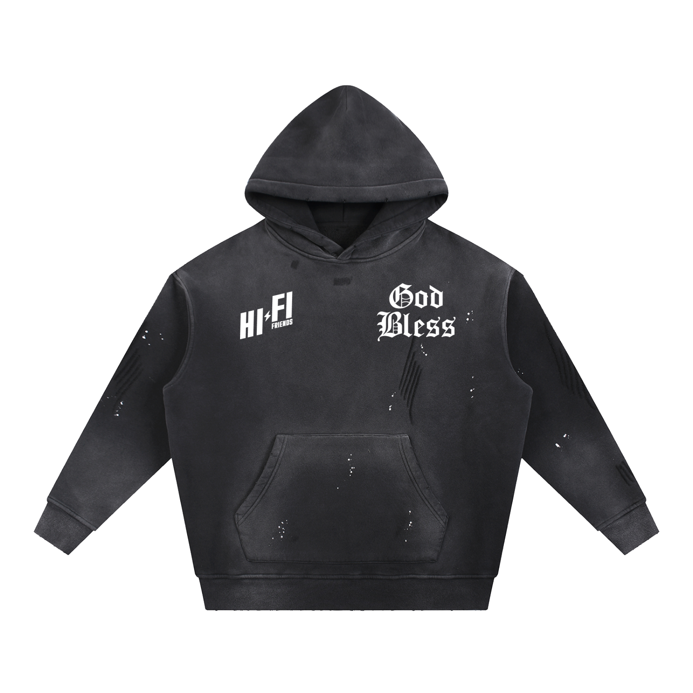 God Bless The Autism Community Frayed Fleece Hoodie