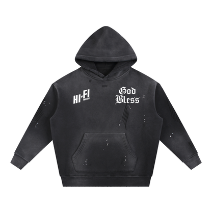 God Bless The Autism Community Frayed Fleece Hoodie
