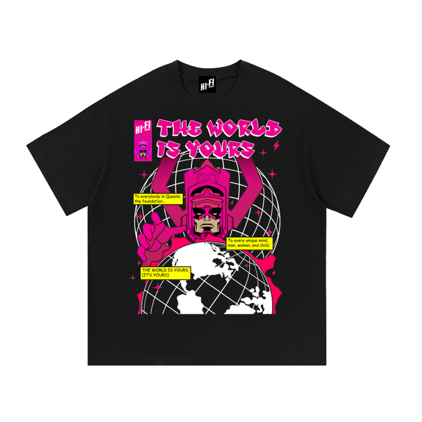 The World Is Yours design on a unisex tee.
