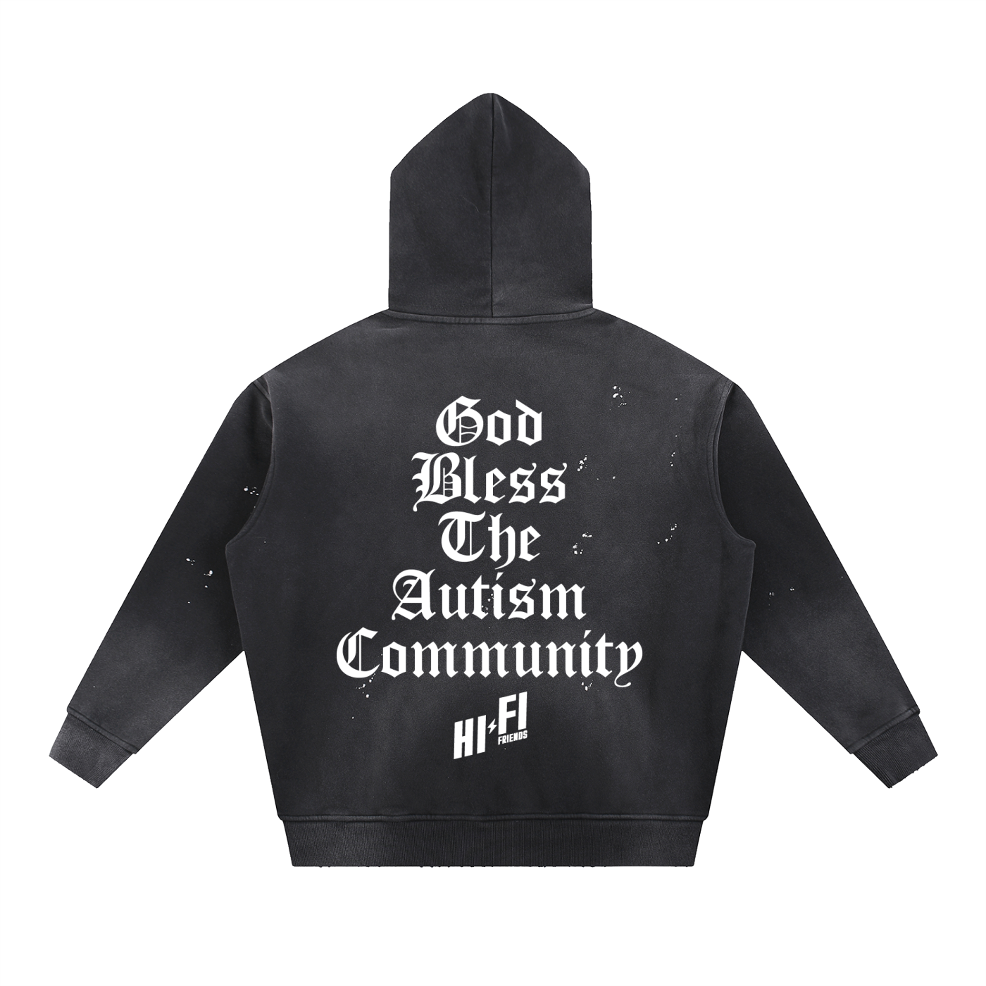 God Bless The Autism Community Frayed Fleece Hoodie