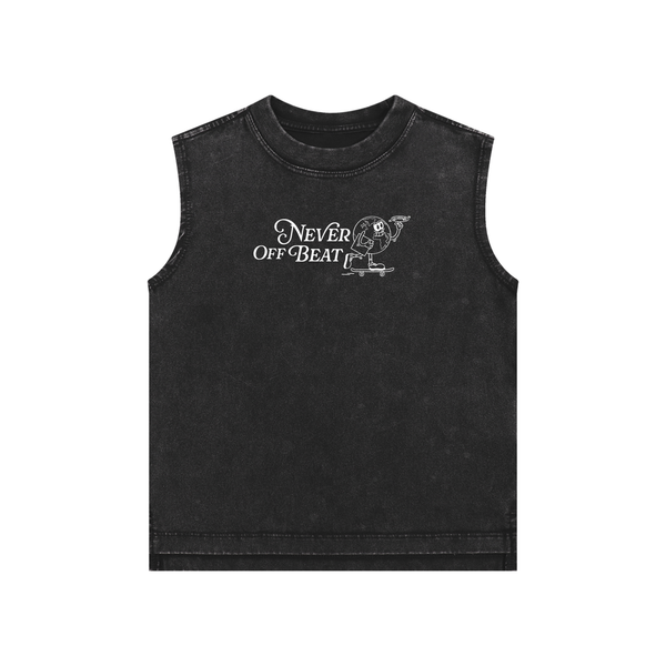 Never Off Beat Youth Tank Top — Black