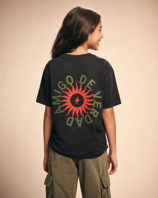 Amigo De Verdad Youth Tee — Black