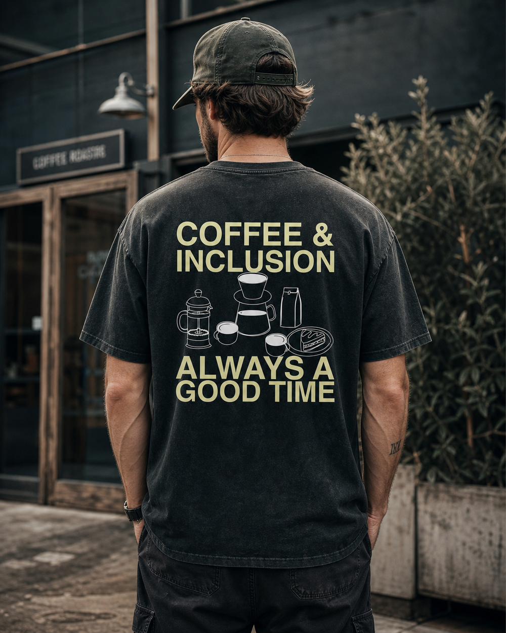Coffee and Inclusion Oversized Tee
