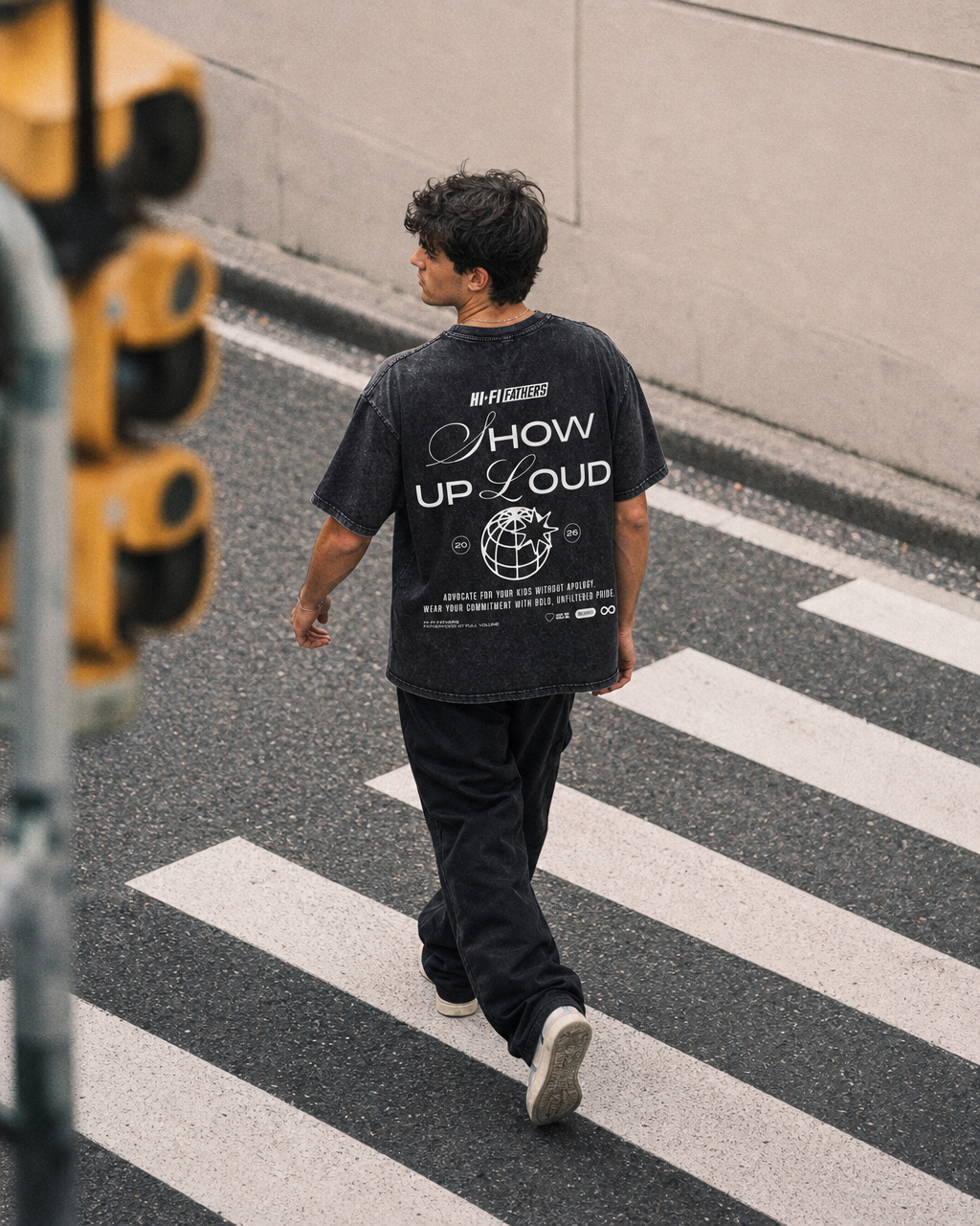 Hi-Fi Fathers: Show Up Loud Oversized Tee