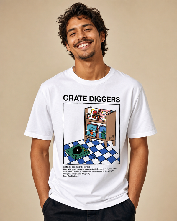 Crate Diggers Tee — White