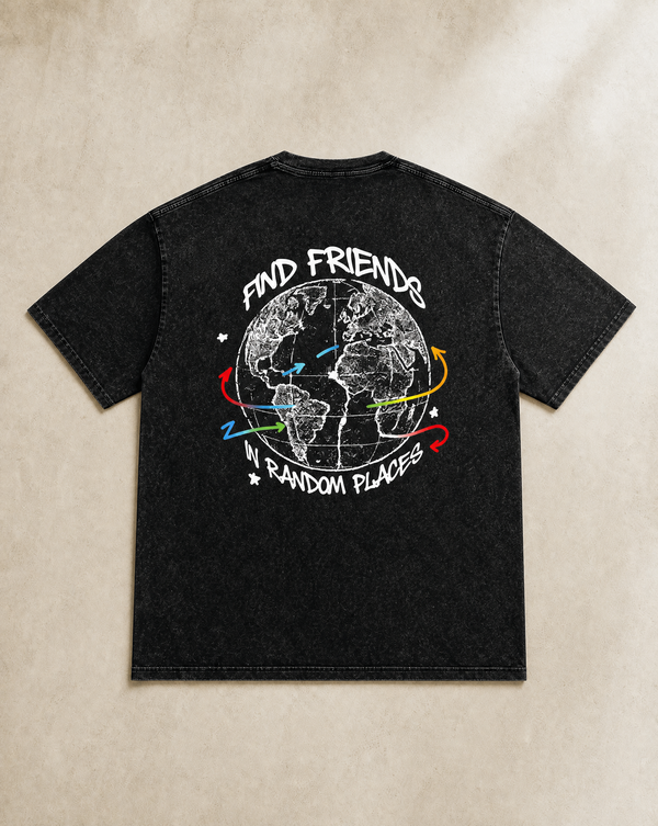 Find Friends in Random Places Oversized Tee
