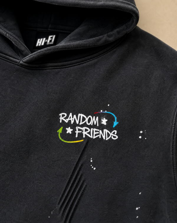 Find Friends in Random Places Frayed Fleece Hoodie