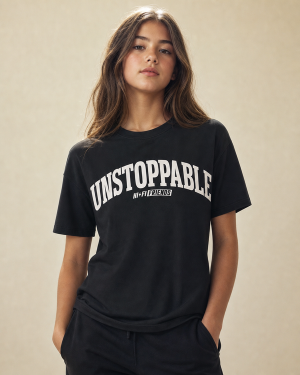 Unstoppable Youth Tee — Black