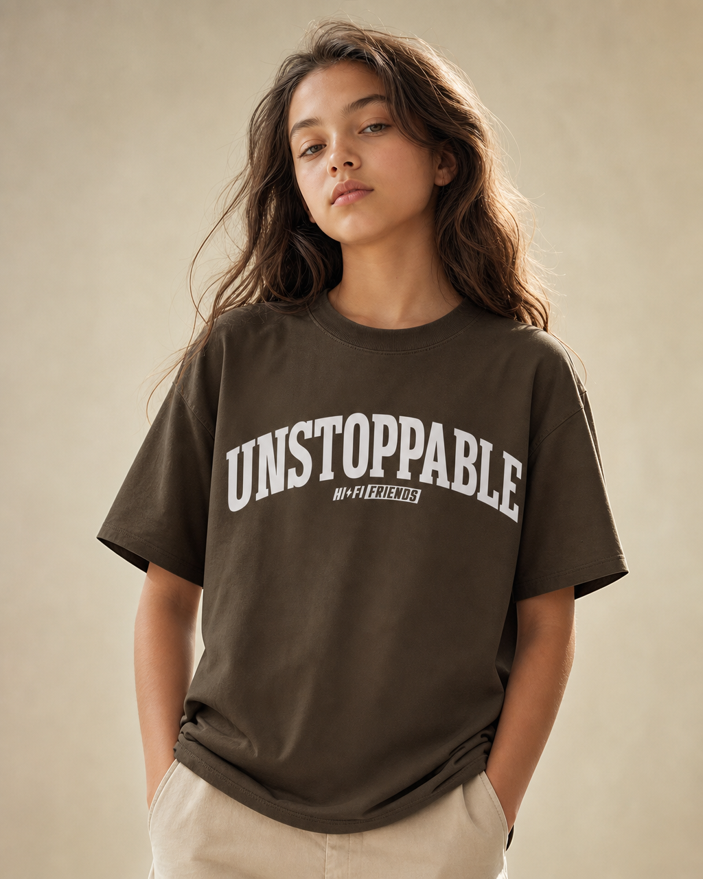 Unstoppable Youth Tee — Brown