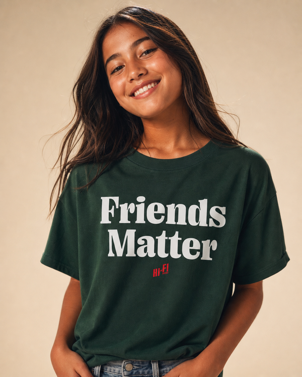 Friends Matter design on a youth tee.