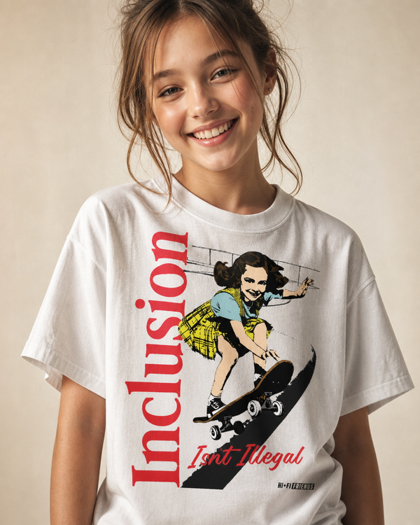 Inclusion Isn't Illegal design on a youth tee.