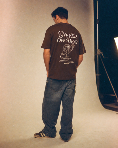 Never Off Beat Adult Unisex Heavyweight Streetwear Graphic Tee