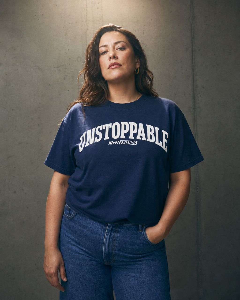 Unstoppable Tee — Navy Blue