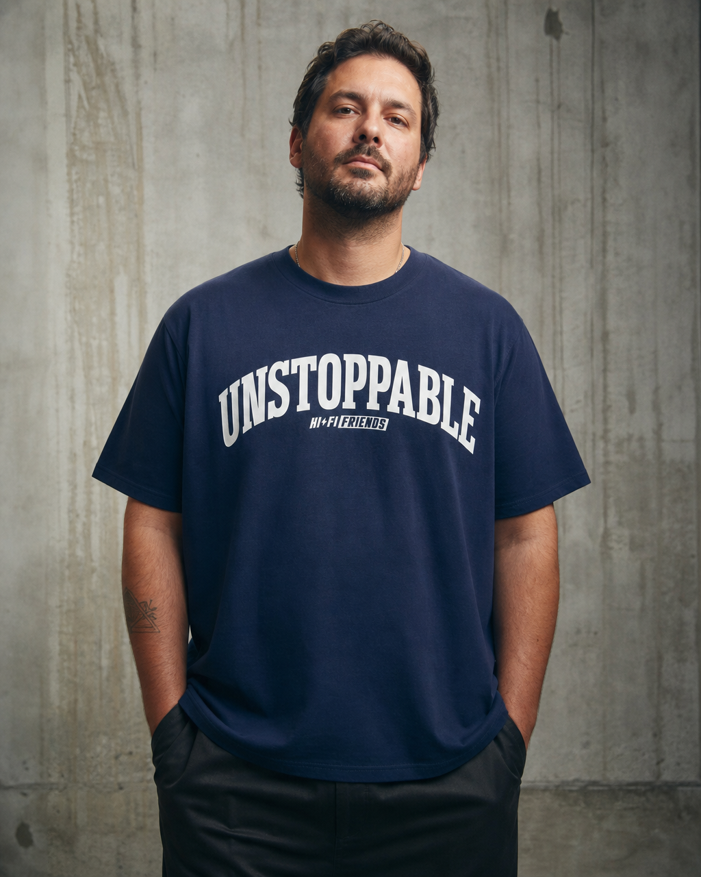 Unstoppable Tee — Navy Blue