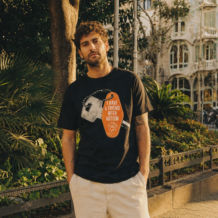 I have a friend with Autism Tee — Black