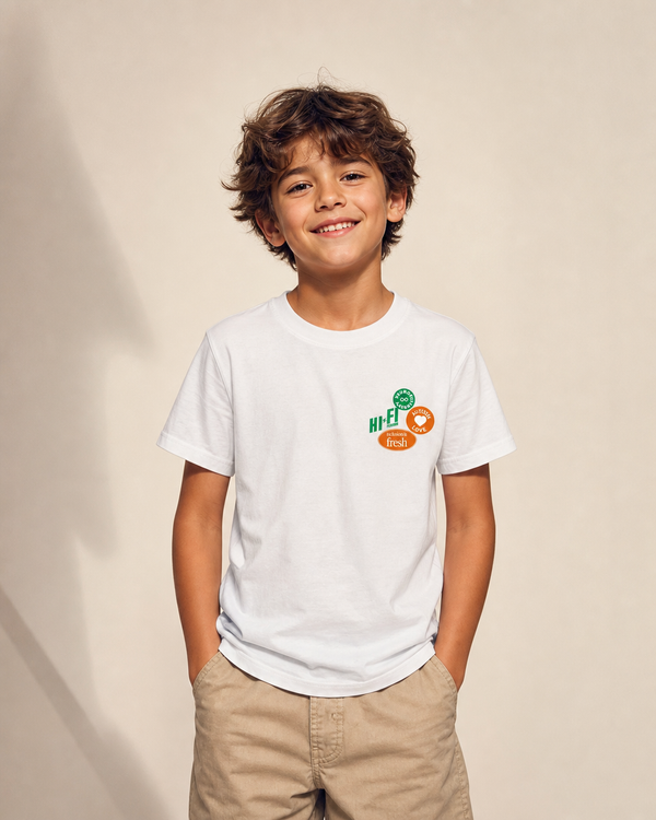 Fresh Friends design on a youth tee.