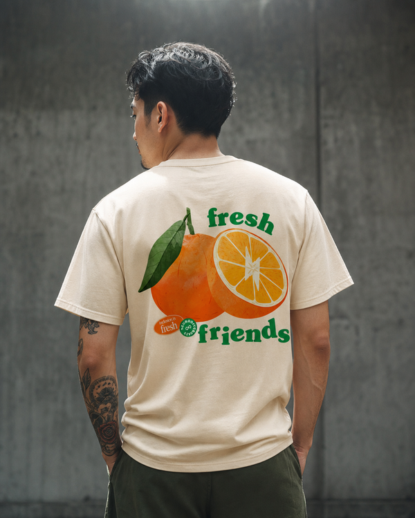 Fresh Friends design on a unisex tee.