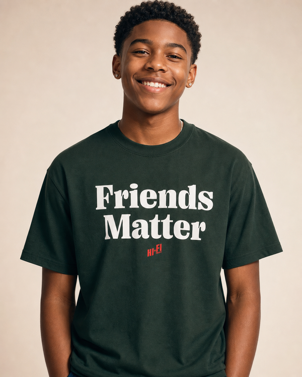 Friends Matter design on a youth tee.