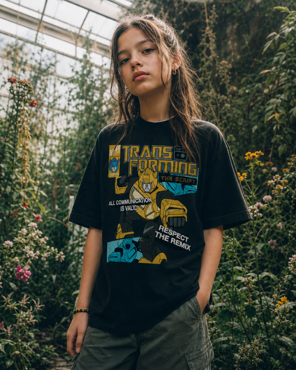 Transforming the Script Youth Tee — Black