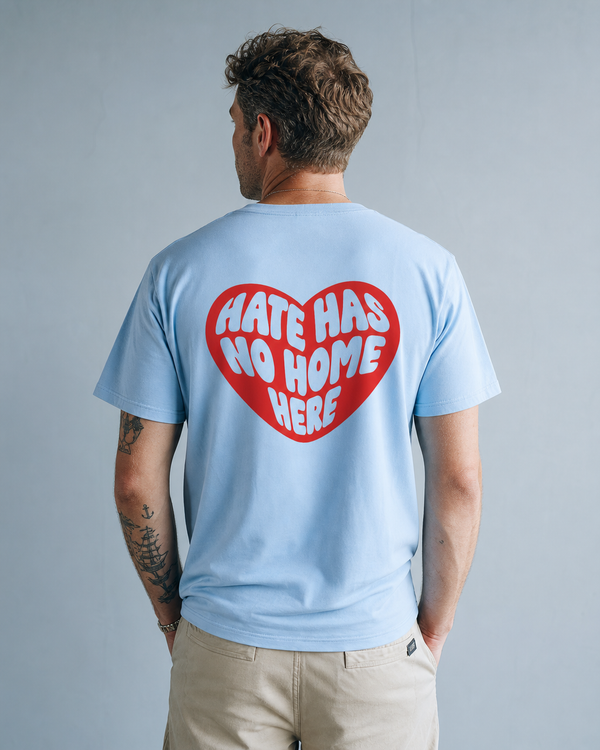 Hate Has No Home Here Tee — Blue