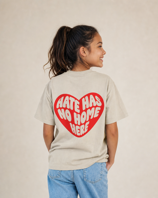 Hate Has No Home Here Youth Tee — Sand Color