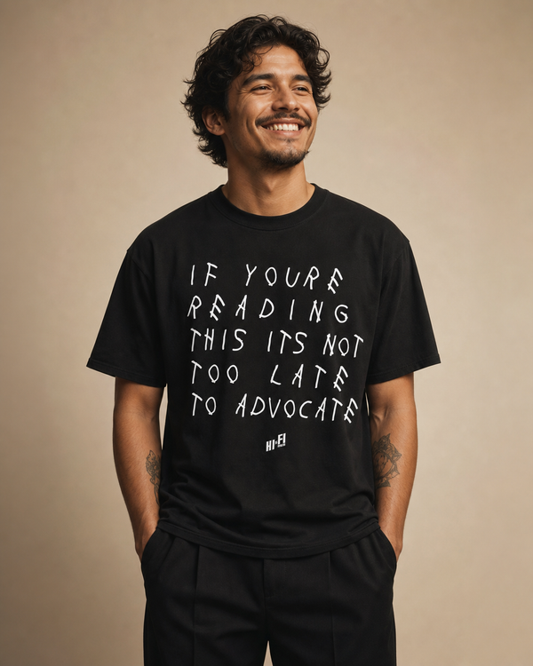 If You're Reading This It's Not Too Late design on a unisex tee.