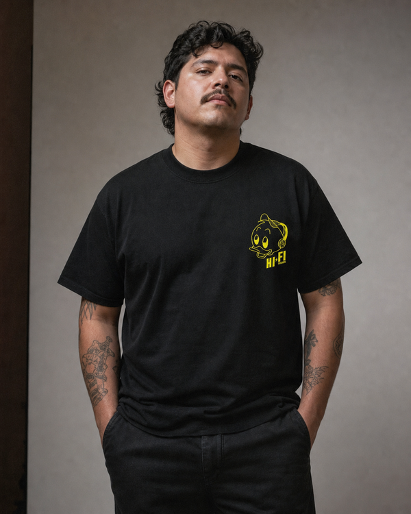 Inclusion On Repeat (Huey) design on a unisex tee.