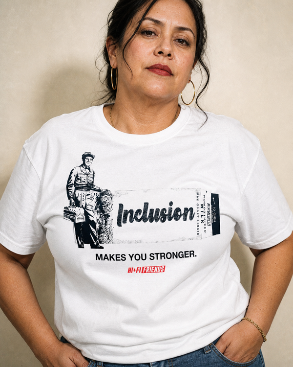 Inclusion Makes You Stronger design on a unisex tee.