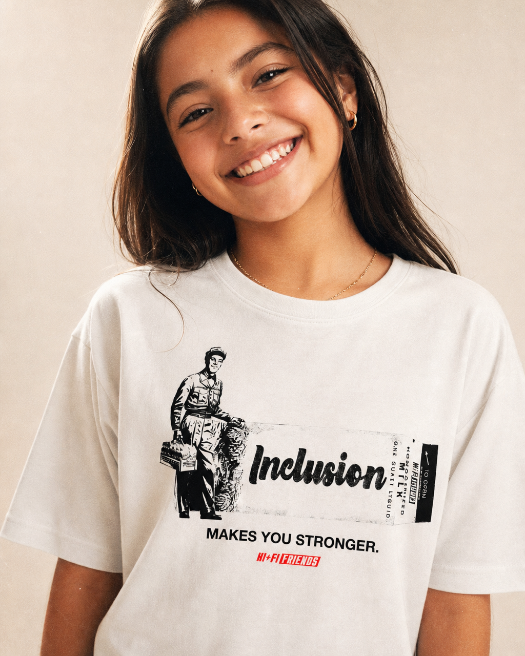 Inclusion Makes You Stronger design on a youth tee.