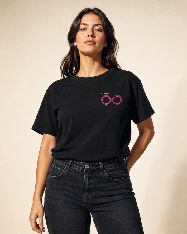 Inclusion: It's On Like design on a unisex tee.