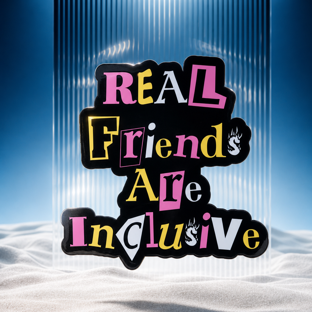 Real Friends are Inclusive Sticker