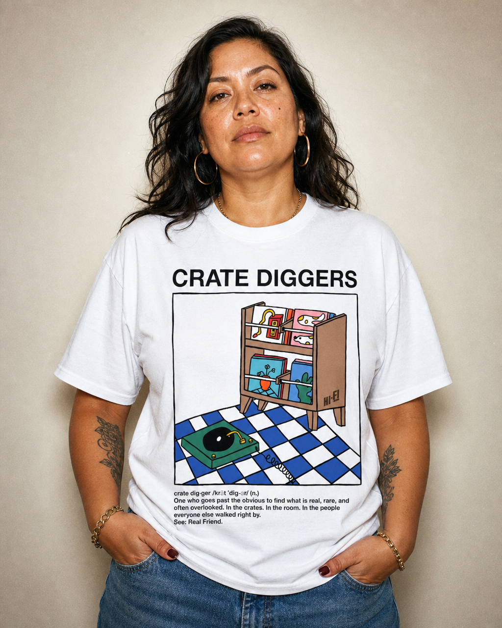 Crate Diggers Tee — White