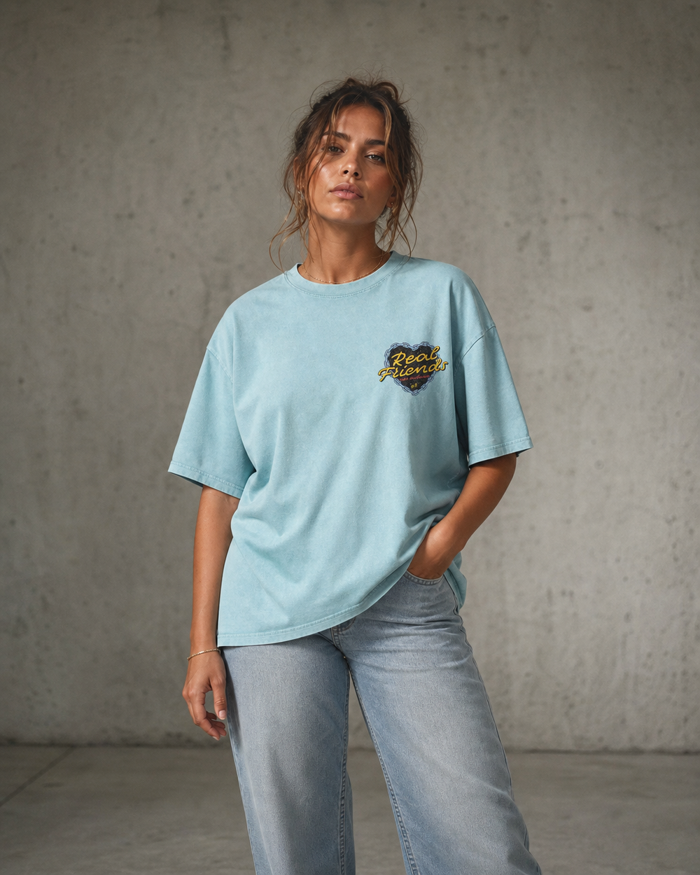 Real Friends are Inclusive Oversized Tee