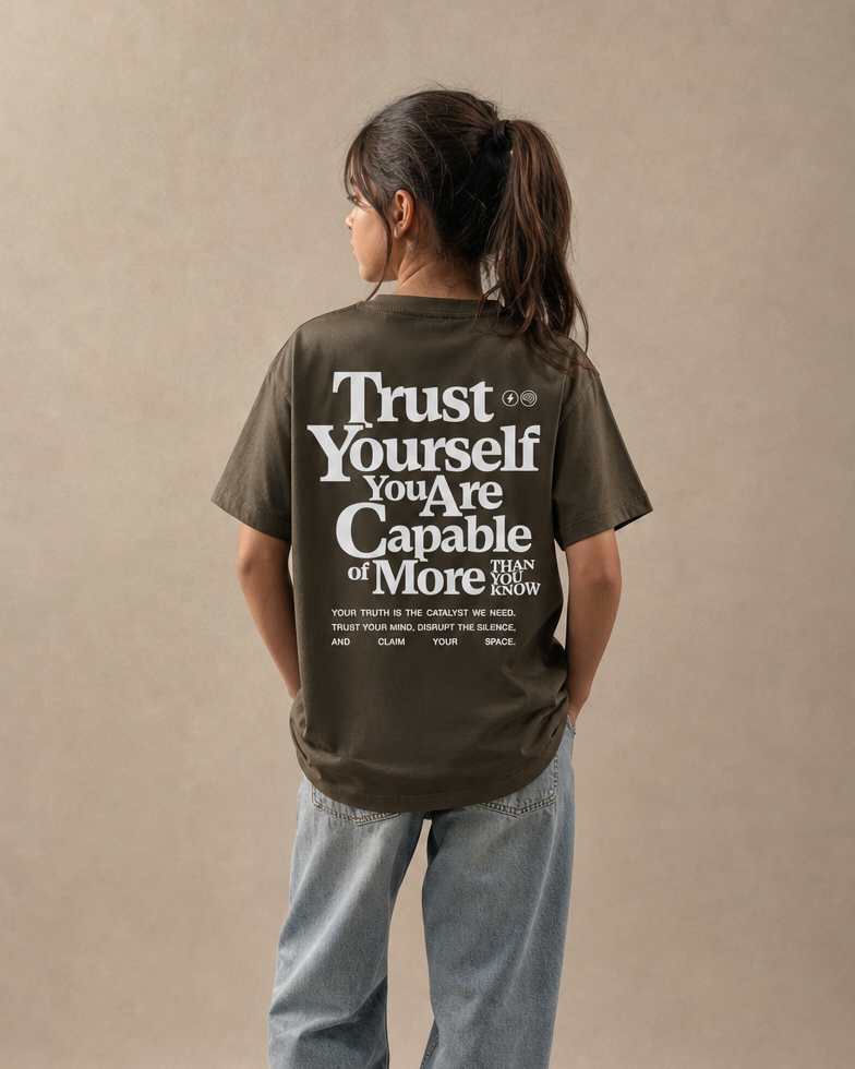 Trust Your Mind Youth Tee — Brown