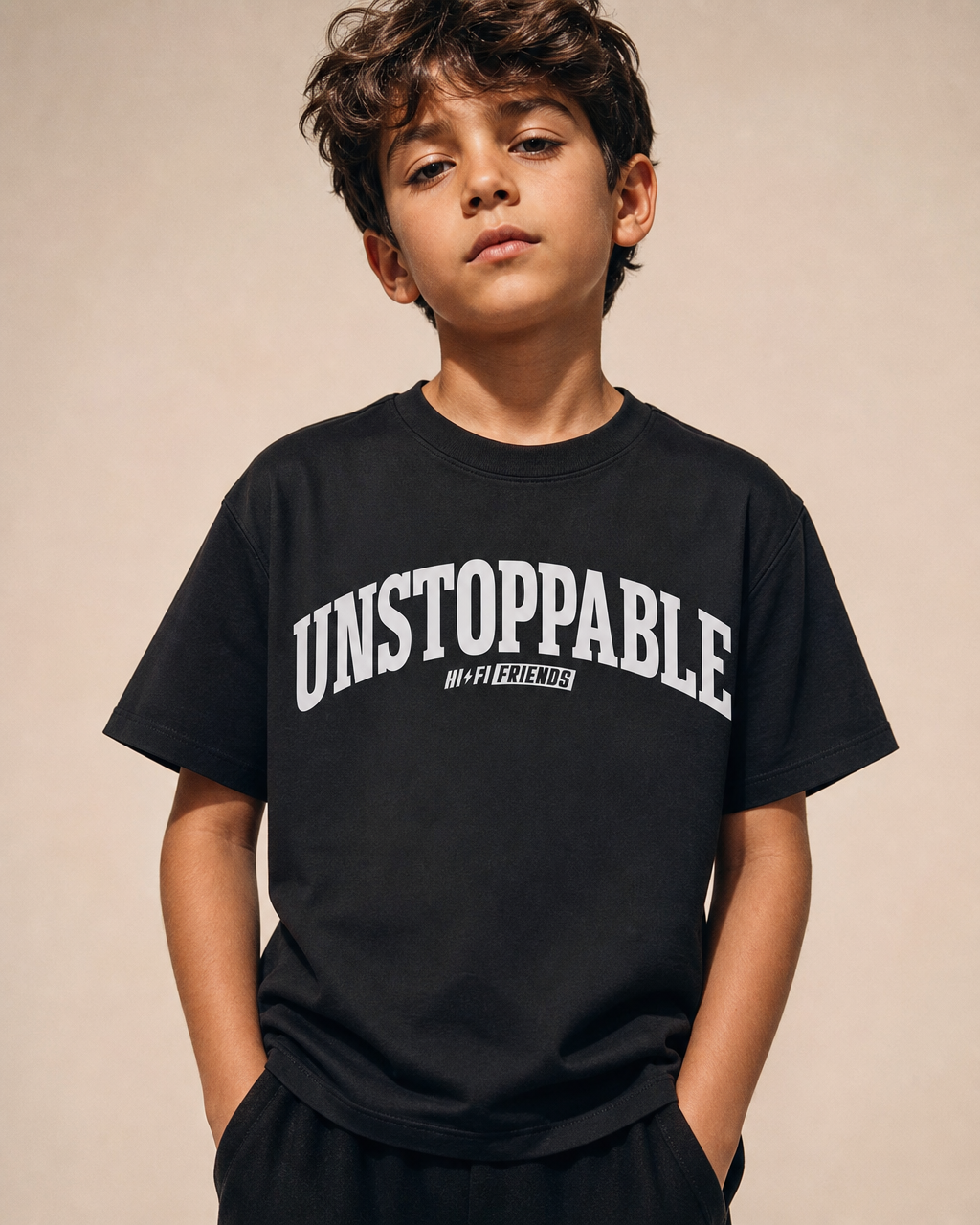 Unstoppable Youth Tee — Black